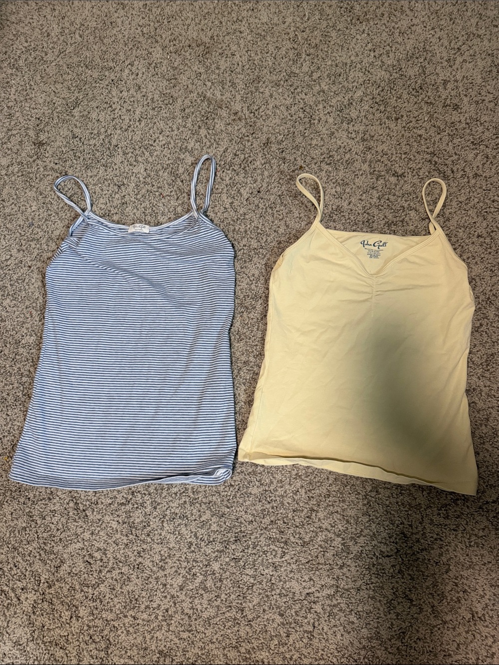 Brandy Melville Yellow Camisole & Blue Stripe Camisole